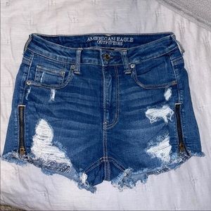 American eagle high rise shorts 4